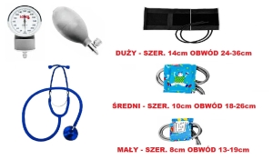 CIŚNIENIOMIERZ ZEGAROWY ANALOGOWY DLA NIEMOWLĄT MAŁYCH DZIECI I DOROSŁYCH RODZINNY STETOSKOP