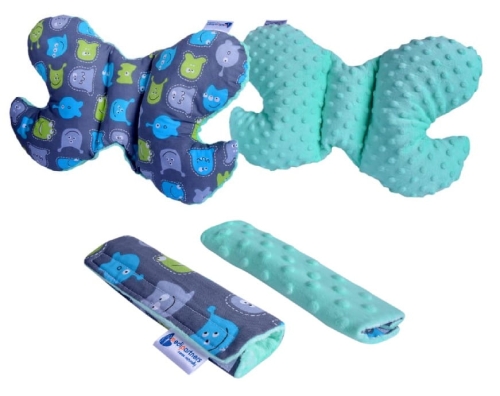 MINKY KOMPLET PODUSZKA MOTYLEK OCHRANIACZ NA PAS WÓZEK ANNAFARM 1.jpg